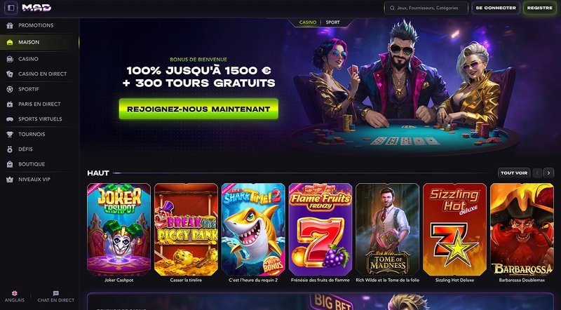 Découvrez les Promotions et Bonus Les Plus Attractifs du Madcasino France - aperçu